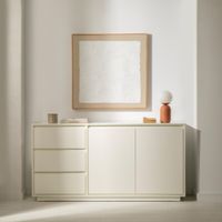 APARADOR ALASKA MODERNO CON 3 CAJONES 2 PUERTAS SALÓN-COMEDOR BLANCO ALIMUEBLESJYL