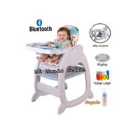 Silla de Comer para Bebe 3 en 1 Carpeta Zoo Azul Biberon