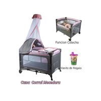 Cuna Corral de Bebe con Colecho Mecedora Pink