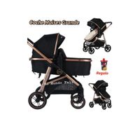 Coche para Bebe Moises GRANDE Reversible Negro