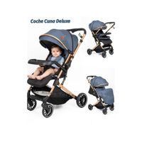 COCHE PARA BEBE MANGO REVERSIBLE BLUE GOLDEN