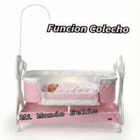 CUNA DE BEBE ELECTRICA MECEDORA COLECHO ROSA