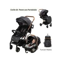COCHE PARA BEBE CON PORTABEBE  MALET  - NEGRO