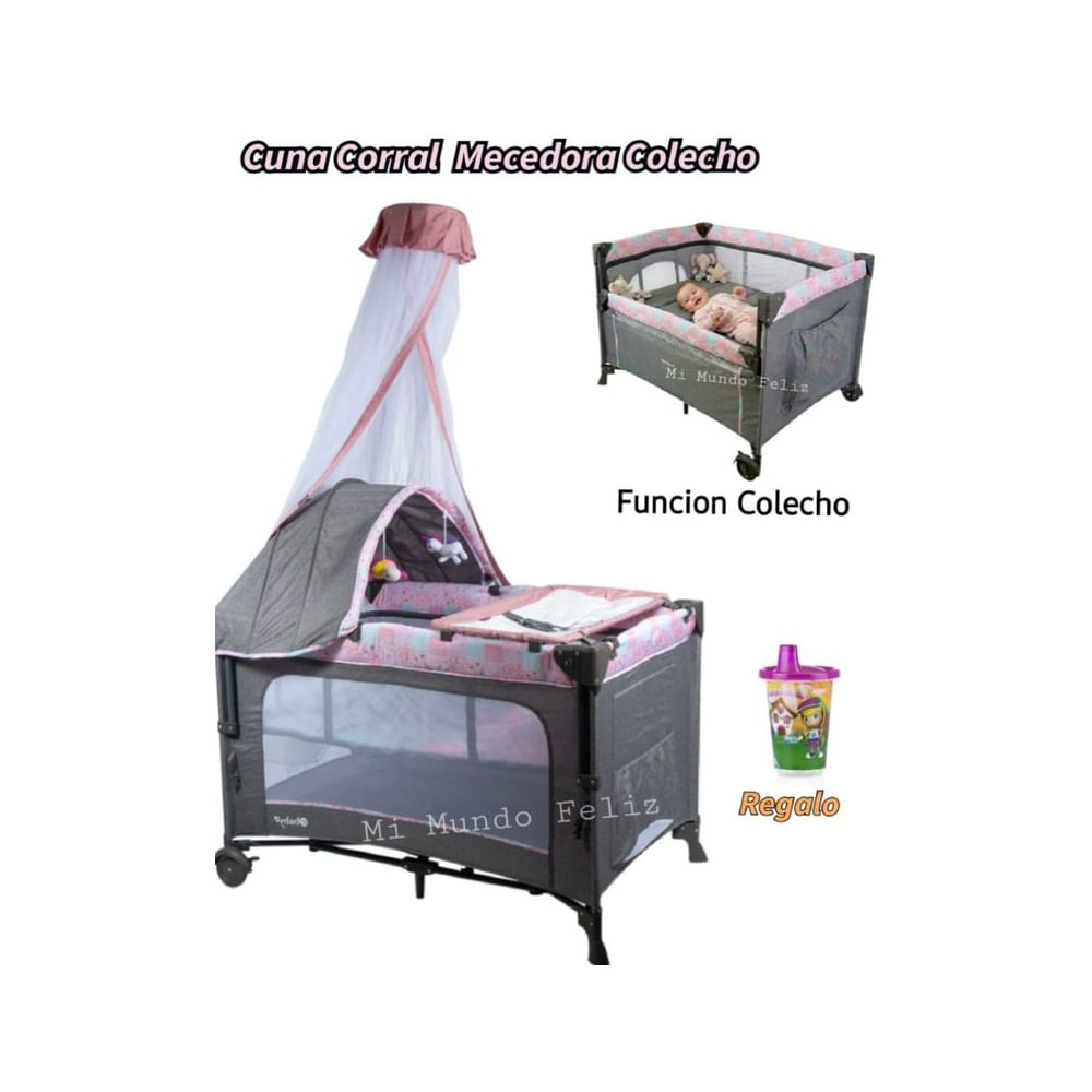 Cuna para Bebe Funcion Colecho ROSA
