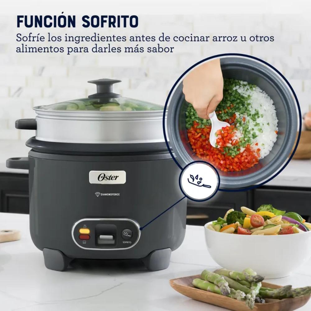 Olla Arrocera OSTER 1.8L 10 Tazas 3 en 1 Sofrito Vaporera DiamondForce CKSTRC10DFSKE