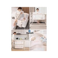 Cuna Colecho para Bebe Funcion Mecedor Electrico Beige Deluxe
