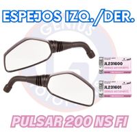 ESPEJOS IZQUIERDO Y DERECHO PULSAR 200 NS FI JL231600-JL231601