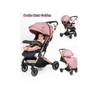 COCHE PARA BEBE MANGO REVERSIBLE PINK GOLDEN