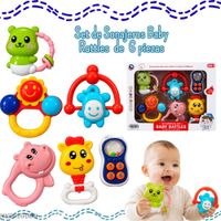 SET DE SONAJEROS BABY RATTLES  6 PIEZAS
