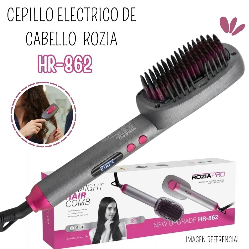 Cepillo Alisador Eléctrico para Cabello Rozia HR-862