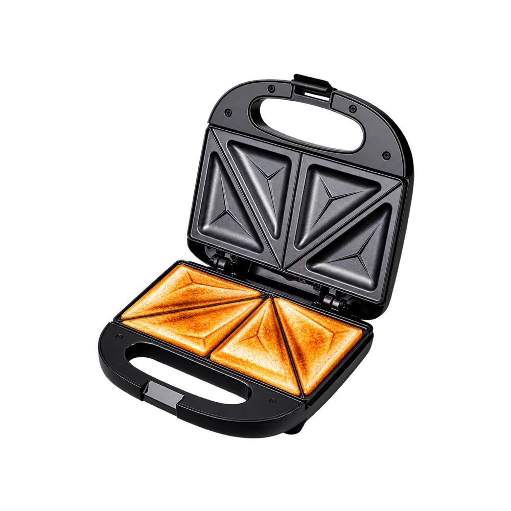 Sandwichera Eléctrica de 750W Antiadherente para 2 Unidades