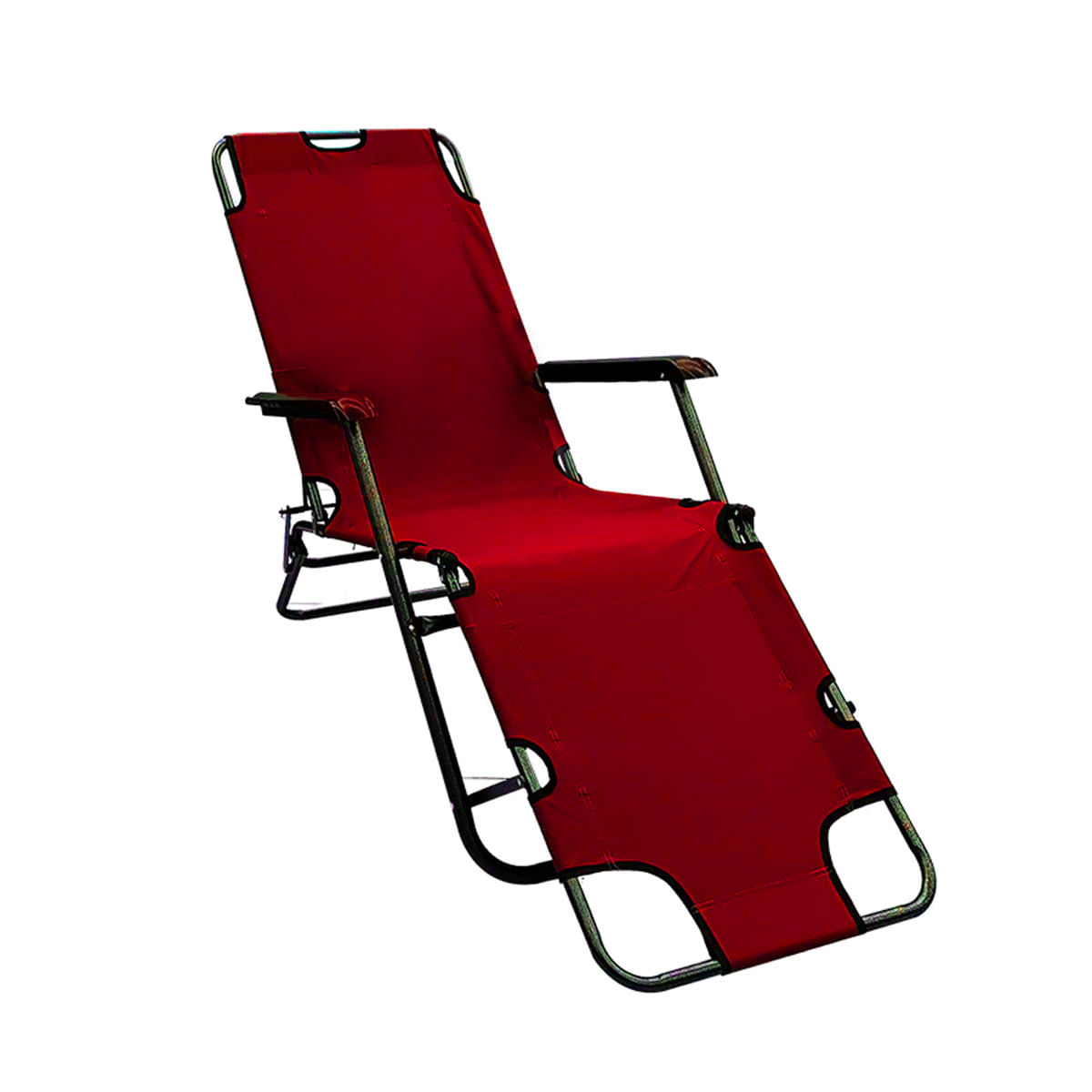 Silla Terraza Playera Piscina Reclinable Plegable Roja II