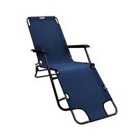 Silla Terraza Playera Piscina Reclinable Plegable Azul II