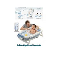 Bañera para Bebe Plegable con Termometro y Accesorios Azul