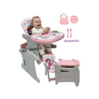 Silla de Comer para Bebe 3 en 1 Plato Babero Pinkys