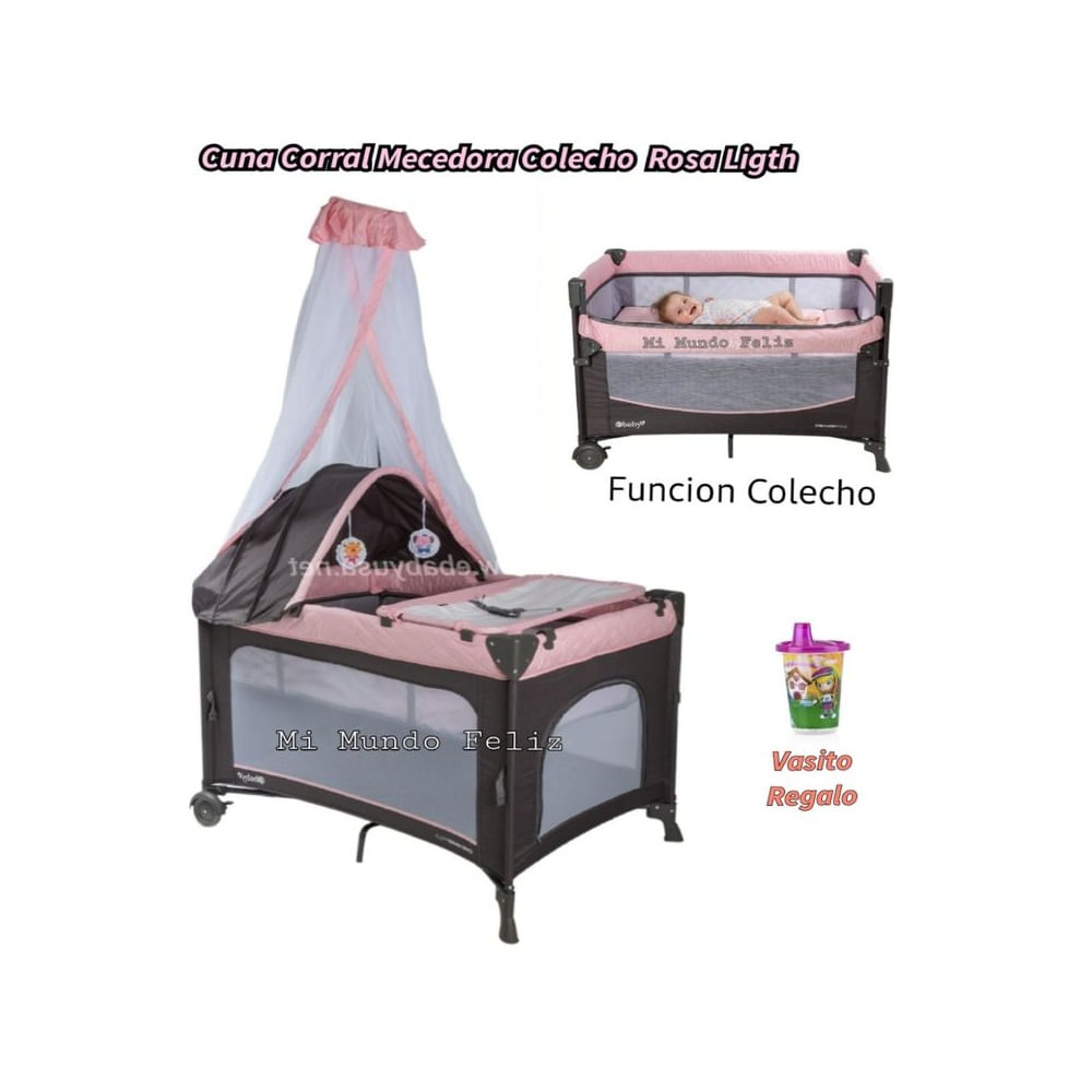 Cuna para Bebe Funcion Colecho LIgth ROSA