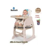 Silla de Comer Modelo Pandita Beige con Platito