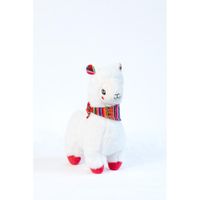 Llamita Andina Blanca con Caja de Retablo Ayacuchano