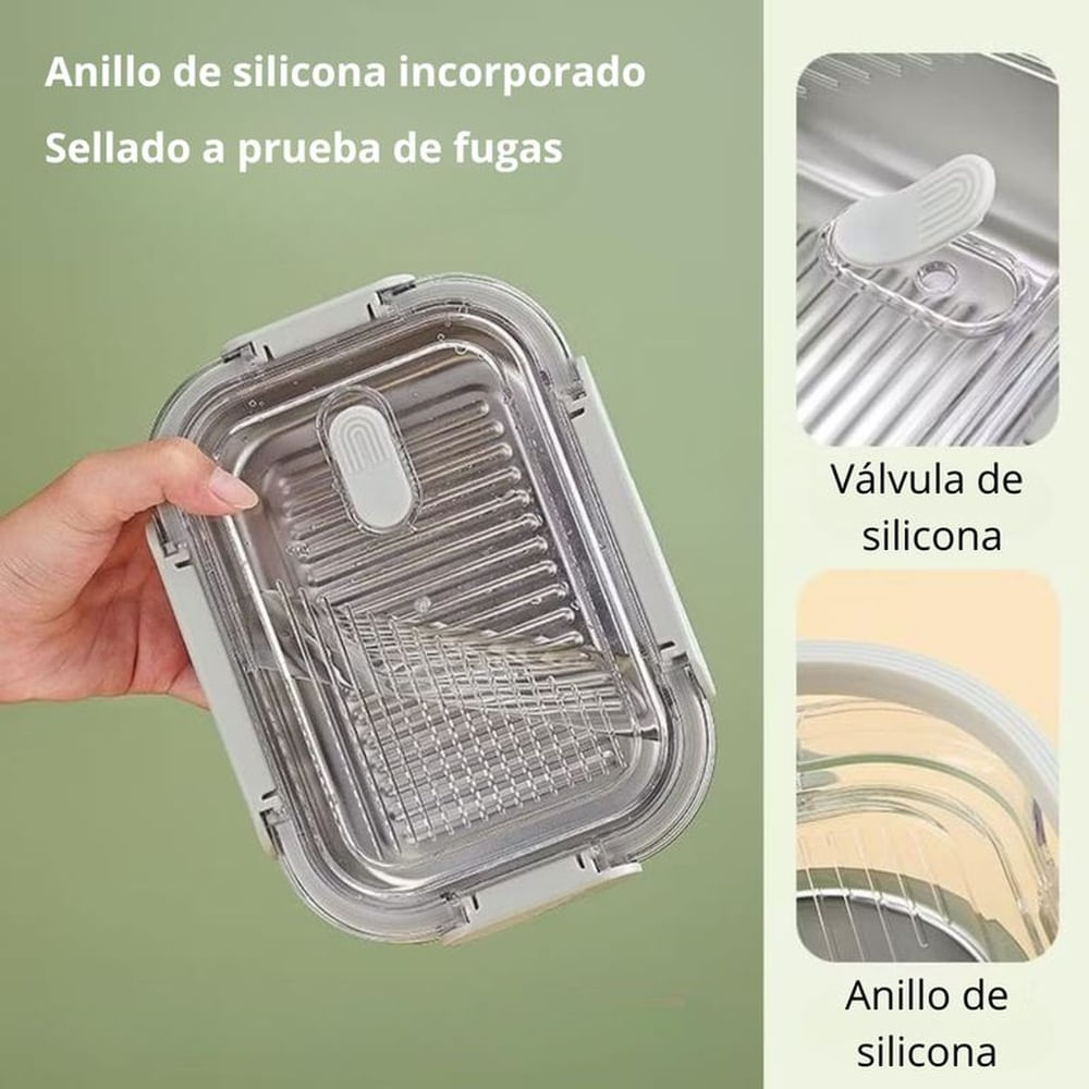 Contenedor De Alimentos 1L Hermético y Práctico
