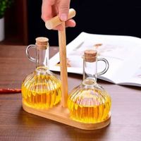 Set de Aceite y Vinagre con Base Bambú