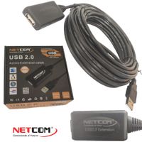 Cable Extensión USB 2.0 Activo Netcom Macho a Hembra 15 Metros