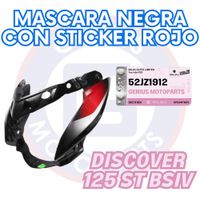 MASCARA NEGRA CON STICKER ROJO 52JZ1912