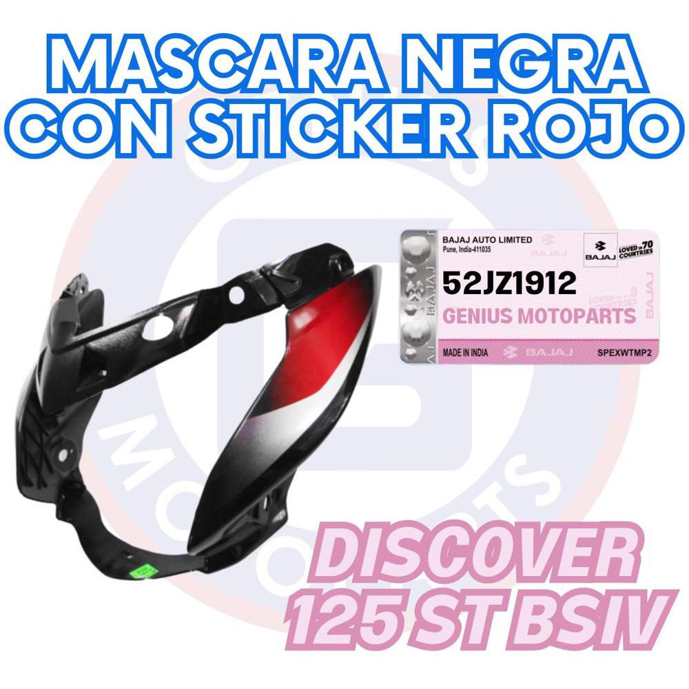 MASCARA NEGRA CON STICKER ROJO 52JZ1912
