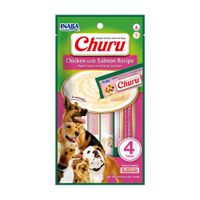 Churu Snack Cremoso Para Perros - Pollo y Salmón - 4 Tubos