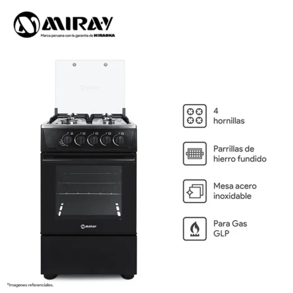 Cocina a Gas Miray ANIS PLUS GLP 4 Hornillas