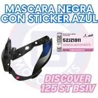 MASCARA NEGRA CON STICKER AZUL 52JZ1911