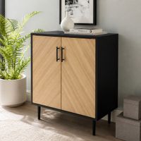 Cómoda Consola Minimalista Yely Ventitas Home Negro y Panela