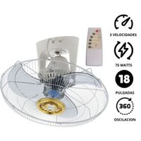 Ventilador techo Diore MWF 1881 con Control Remoto Timer Blanco