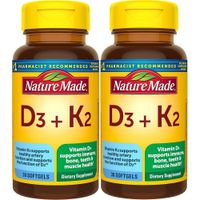 NATURE MADE PACK 2 VITAMINA D3 + K2 5000 UI | 30 UND C/U