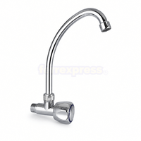 Grifo Cuello ganzo cromado agua fría perilla pomo cromada
