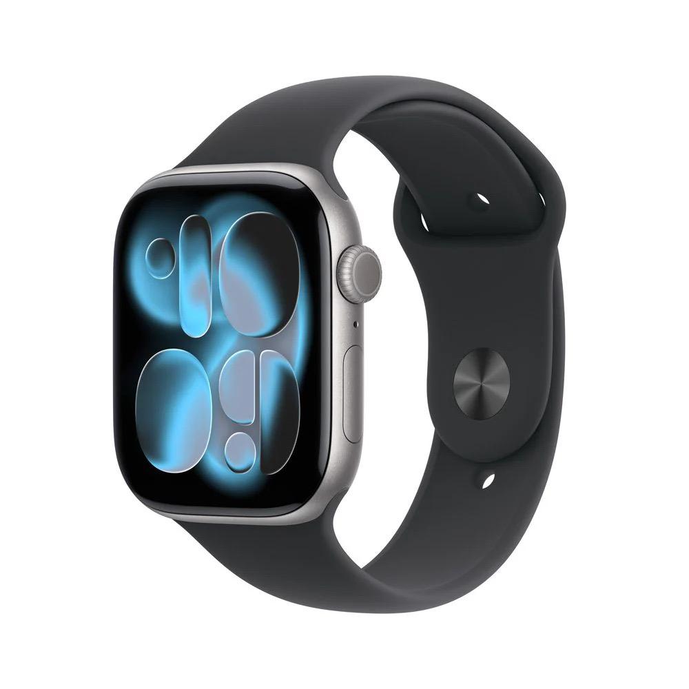 Apple Watch Series 11 GPS 46 mm Space Gray Aluminum Case con Black Sport Band ML