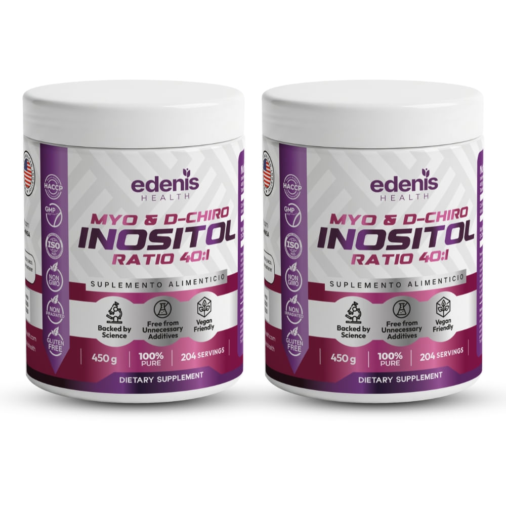 Pack 2 Myo y D-Chiro Inositol Edenis Health 450 G