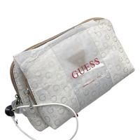 COSMETIQUERA GUESS 2 EN 1 MONOGRAFIADA BLANCO