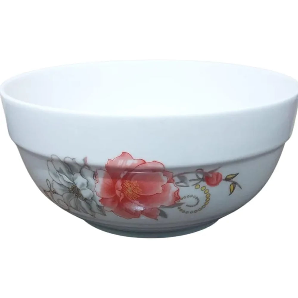 Set de 4 Bowls de Cerámica 550ml – Estilo Floral de Rosas