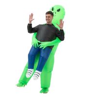 HALLOWEEN - Disfraz Inflable de Alíen Verde adulto Colorido