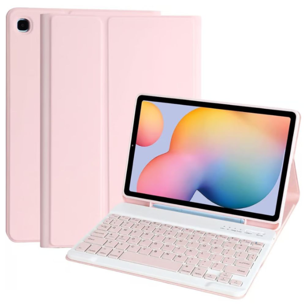 Case con Teclado BLUETOOTH Samsung S6 Lite - ROSADO