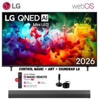 Televisor Smart TV LG 65'' MiniLed QNED UHD 4K WebOS 65QNED65BSA 2026 - Ant - Soundbar LG