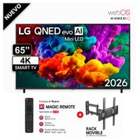 Televisor LG 65 Qned Miniled 4k Con Ai 65qned65bsa y Rack