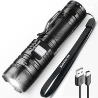 Linterna Táctica Potente Con Cinco Modos De Iluminación Y Función Power Bank