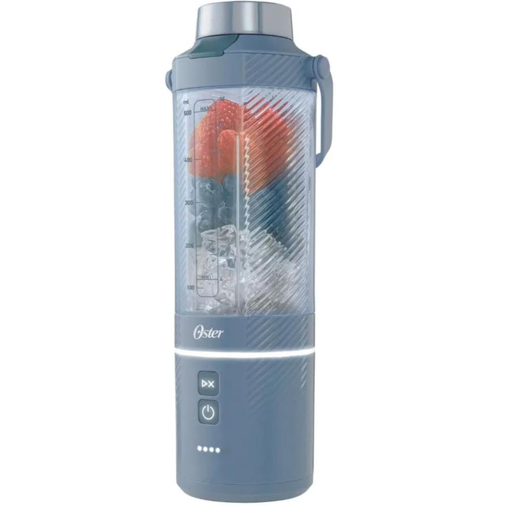 Licuadora Oster GoMAX Portátil 590 ml Azul Recargable USB-C