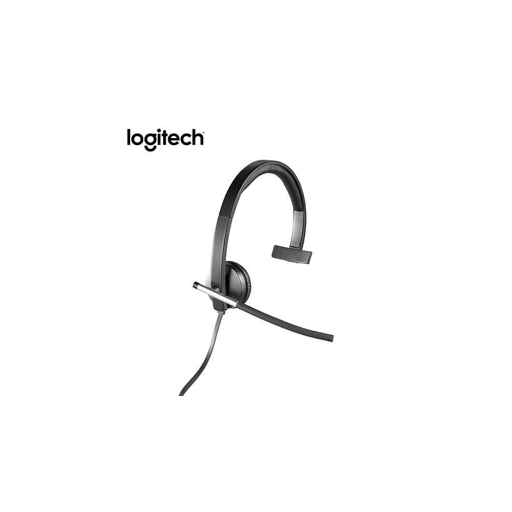 AUDÍFONOS CON MICRÓFONO LOGITECH H650E USB MONO BLACK