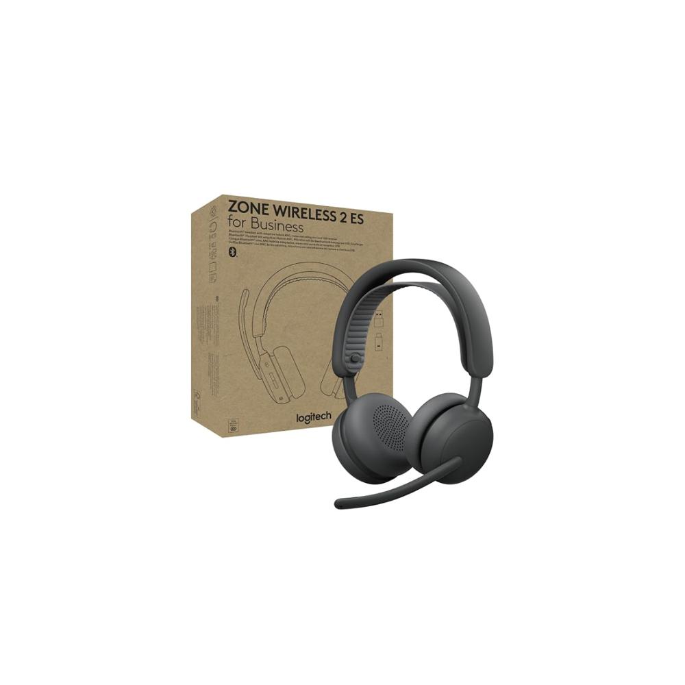 AUDÍFONOS CON MICRÓFONO LOGITECH ZONE WIRED 2 ES USB-C UC ANC BLACK