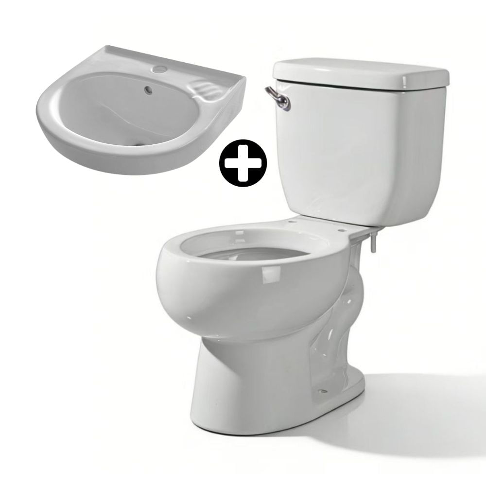 COMBO Inodoro Taza + Tanque + Lavatorio New Omega Blanco Orange