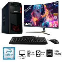 Computadora PC Intel Core i7  3.2ghz  Ram 16GB  Disco HDD 1TB   SSD 240GB  Monitor 27