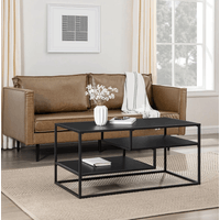 Mesa de Centro Industrial Corinne Ventitas Home Negro