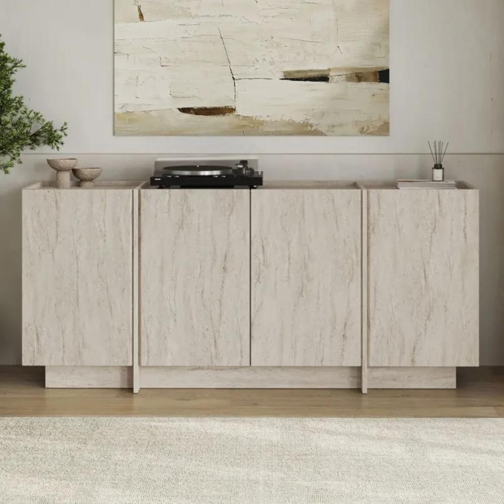 APARADOR LIKEN 4 PUERTAS ESTANTES INTERNOS TIVOLI 180CM ALIMUEBLESJYL